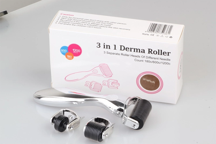 OEM/ODM kundenspezifische Marke 3 In 1 Drs Derma Roller für Anti-Aging Edelstahl Titan 1